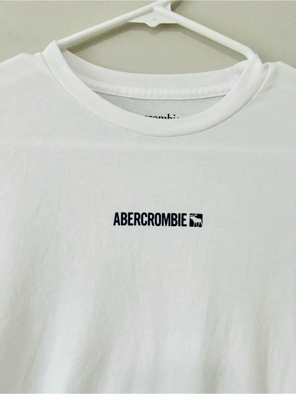 abercrombie kids White Long Sleeve Logo Tee - Size 11/12